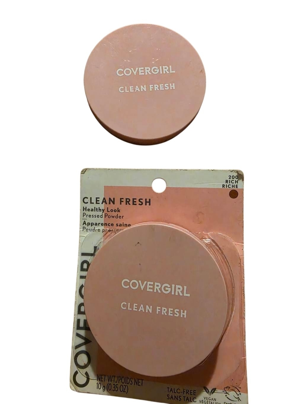 COVERGIRL Clean Fresh Pressed Powder  Soft Pink & Rich Lot of 2